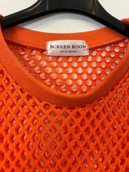 SCREEN ROOM. Orange die-cut dress. Size L