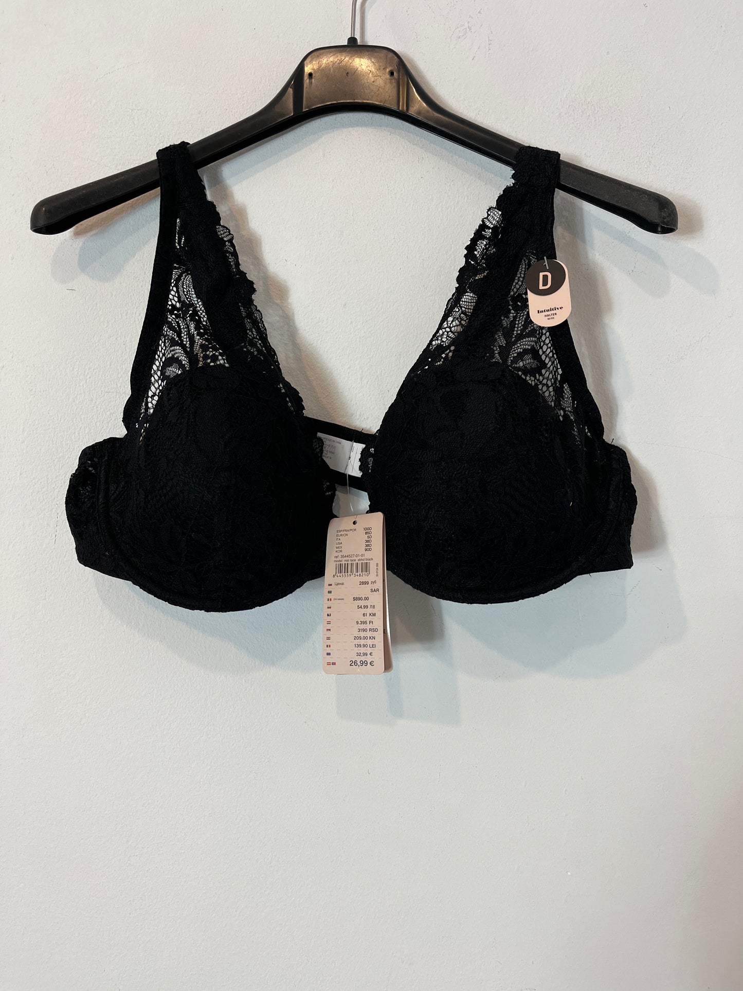 MY´SPECIALS. Sujetador negro encaje. T 85D