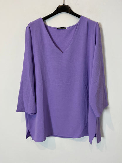 CEREZAS. Top morado fluido. T XL