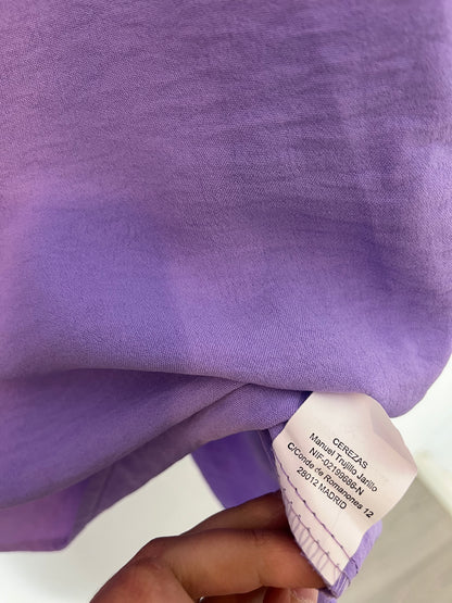 CEREZAS. Top morado fluido. T XL