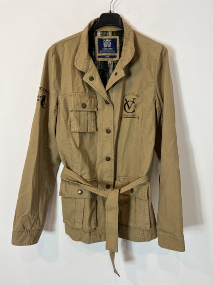 VALECUATRO. Cazadora beige bolsillos. T L