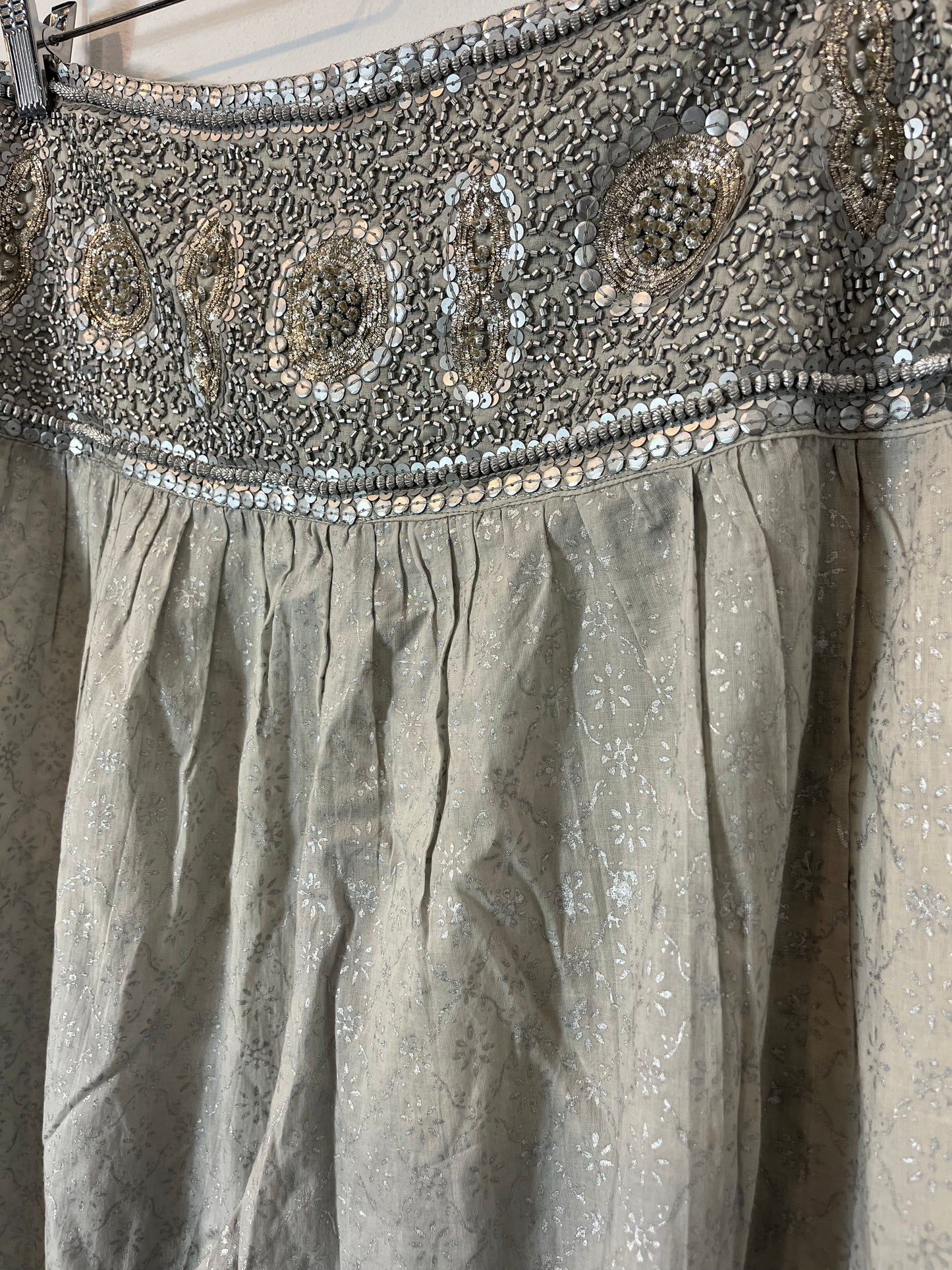 MONTEPICAZA. Pantalón fluido abalorios cintura. T L