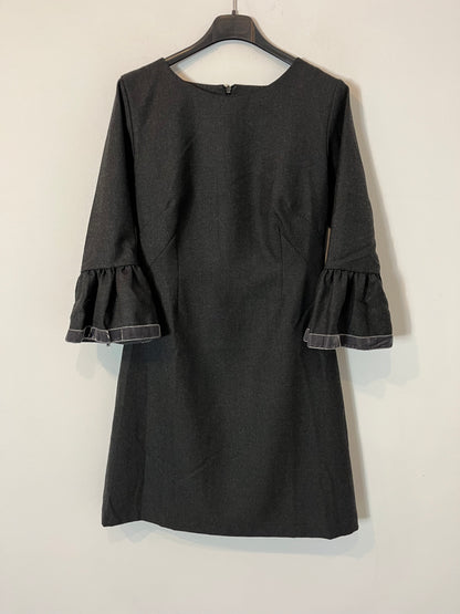 ALMATRICHI. Gray dress with wool sleeve detail. Size 38