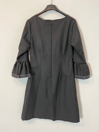 ALMATRICHI. Gray dress with wool sleeve detail. Size 38