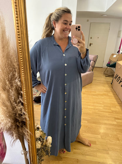 BUGANVILIA. Vestido fluido azul T.u(3XL)