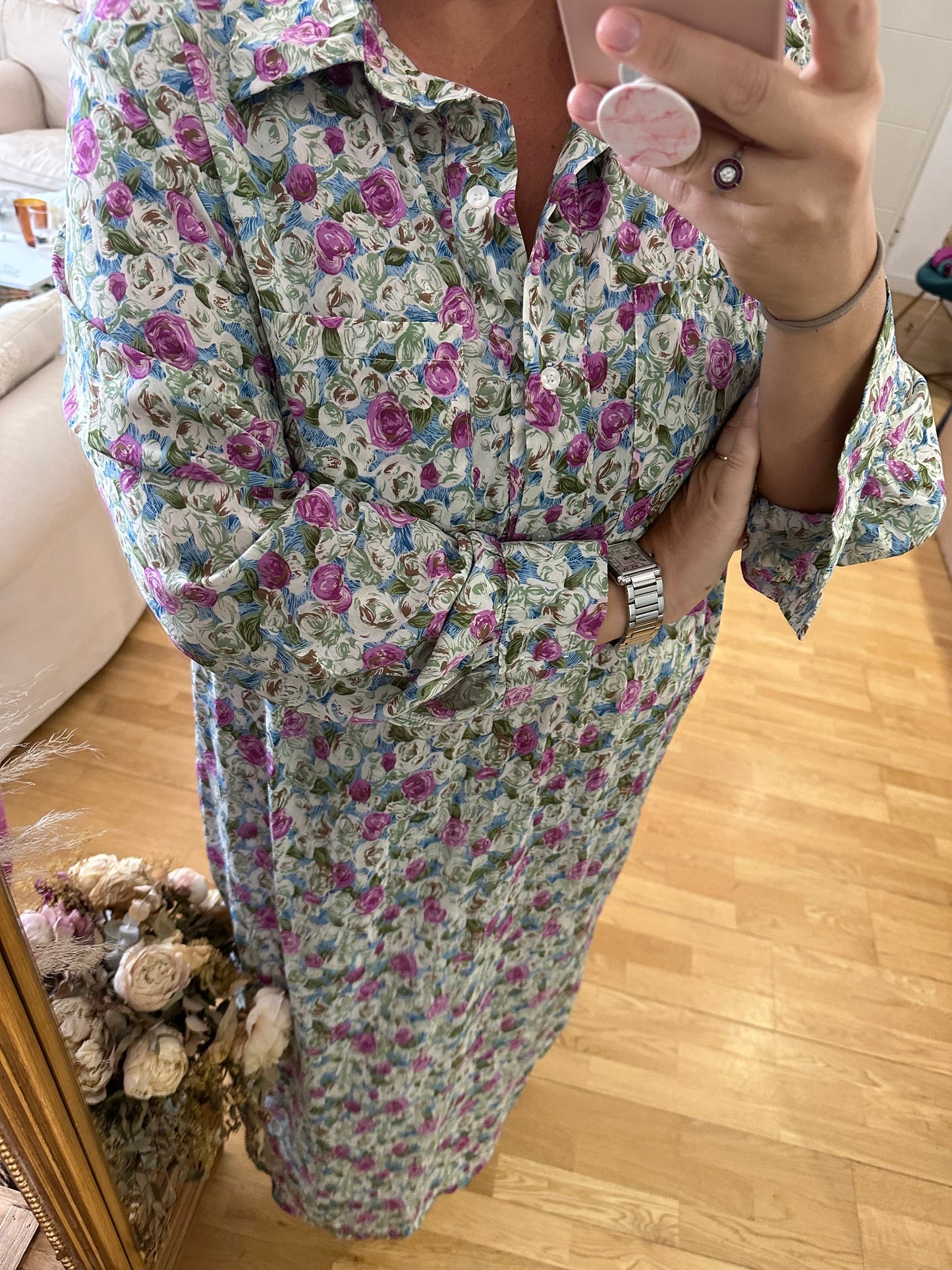 BUGANVILIA. Vestido fluido flores T.u(3xl)