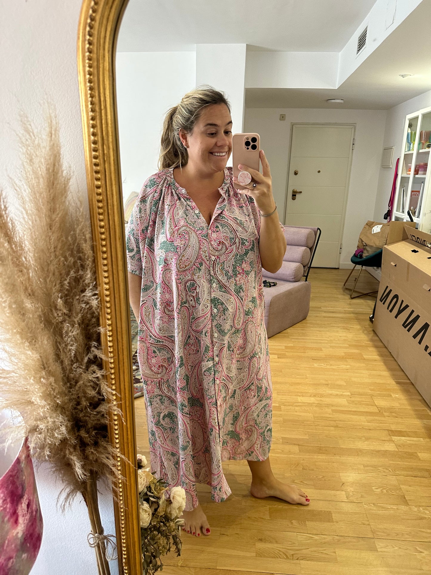 BUGANVILIA. Amoeba Flowy Dress Tu (3XL)