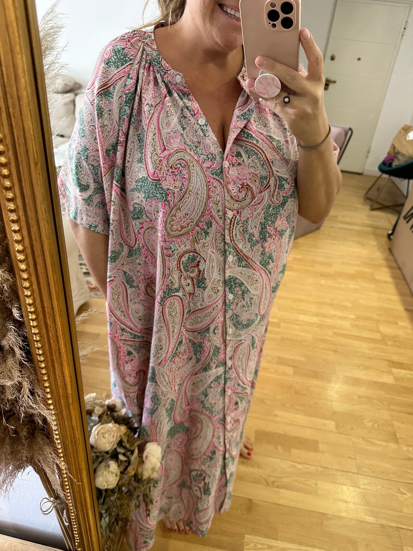 BUGANVILIA. Amoeba Flowy Dress Tu (3XL)