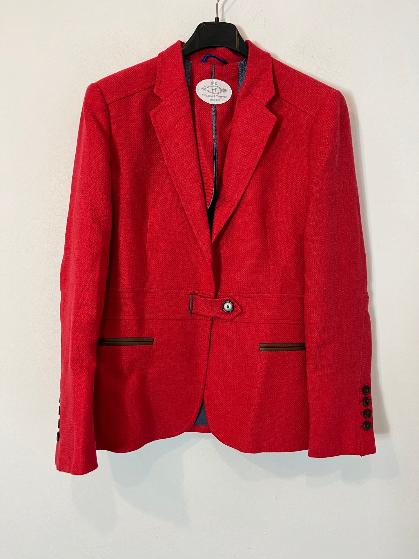 THE EXTREME COLLECTION. Red linen and cotton blazer. Size 42