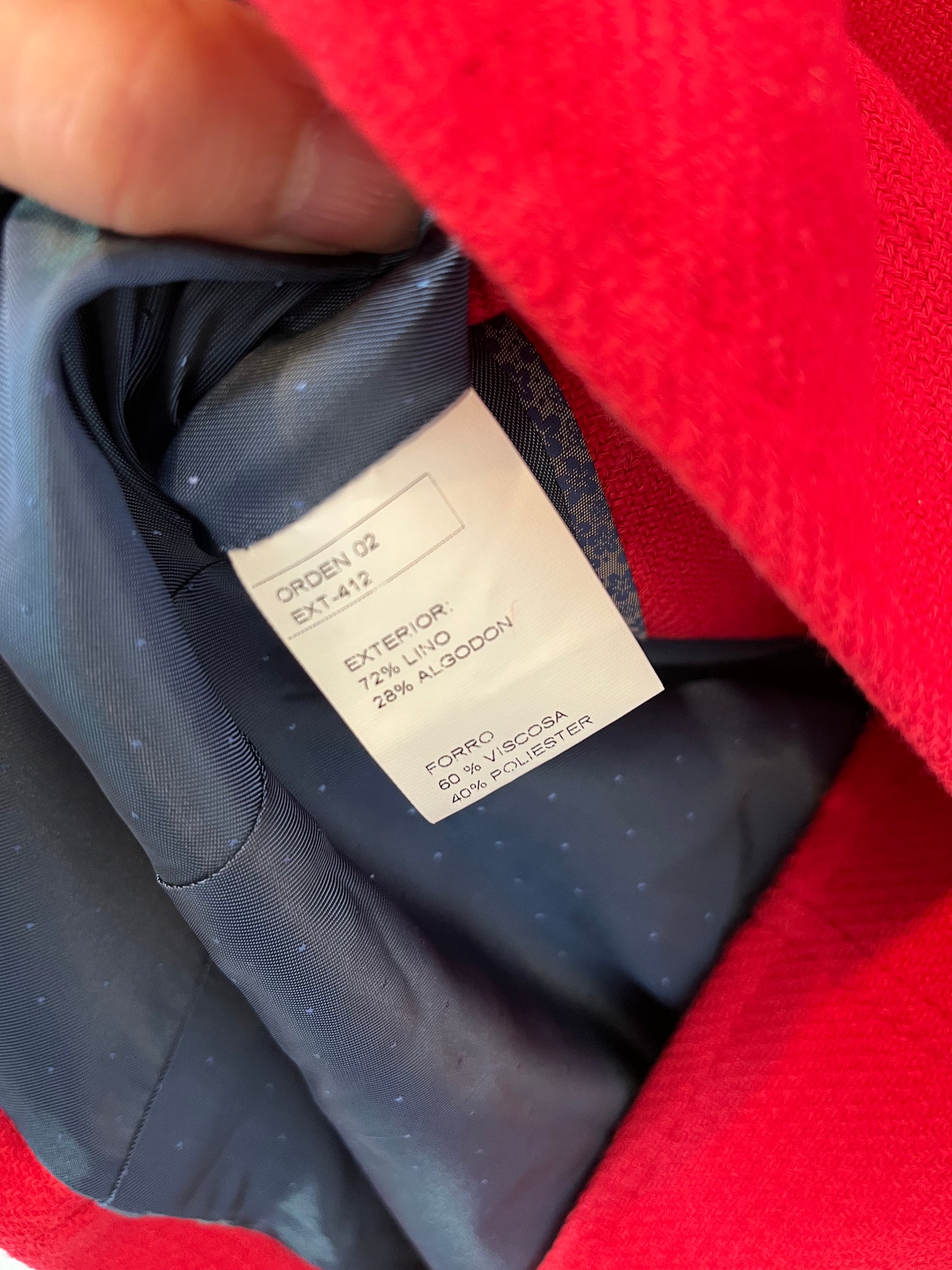 THE EXTREME COLLECTION. Red linen and cotton blazer. Size 42