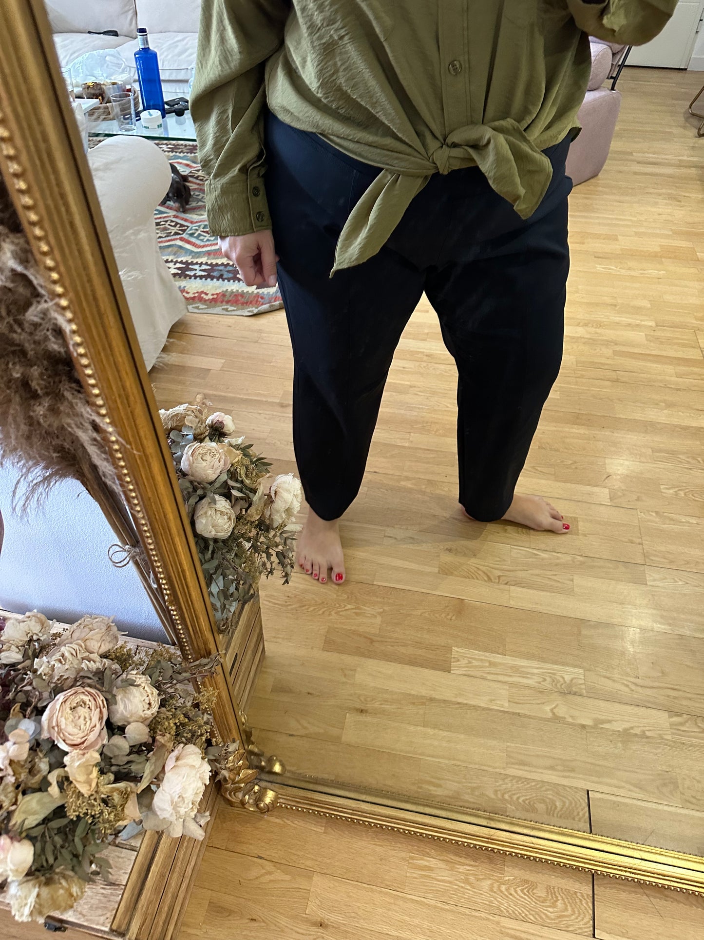 ALFANI. Pantalón negro elástico T.24w(56)