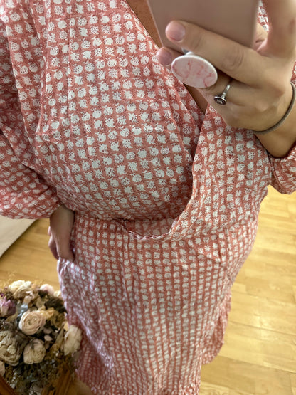 OTRAS. Vestido rosa flores TU(3xl)