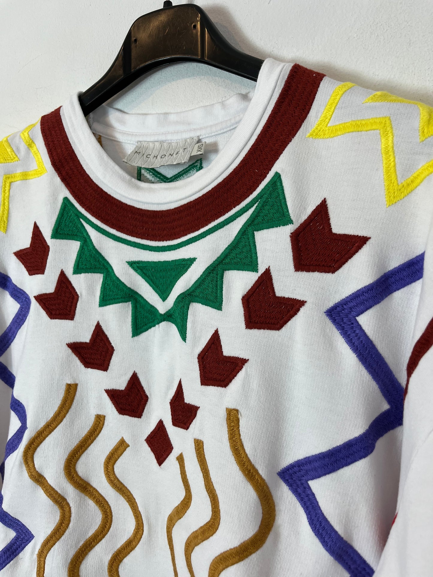 MICHONET. Sudadera estrellas blanca. T XXS (S)