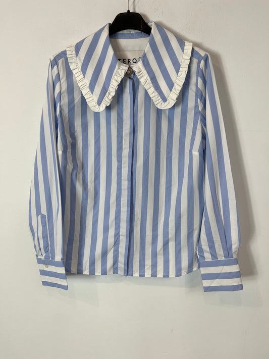UTERQÜE. Blusa rayas detalle cuello. T S