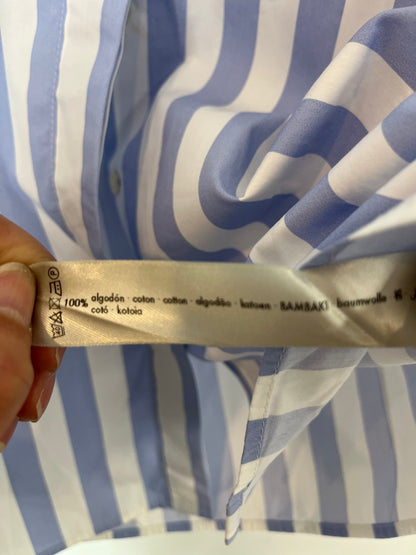 UTERQÜE. Blusa rayas detalle cuello. T S