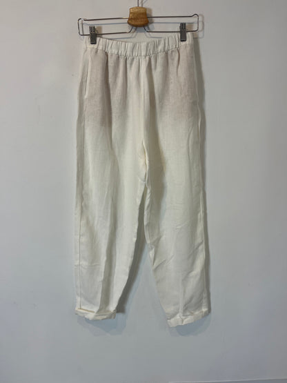 ZARA. White linen trousers. XS