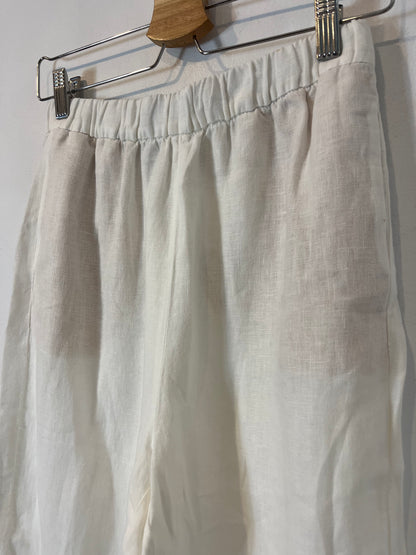 ZARA. White linen trousers. XS