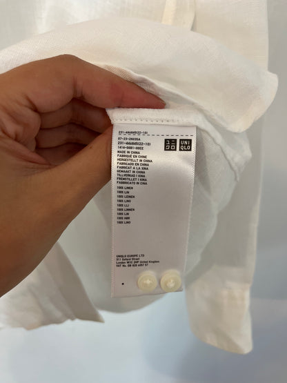 UNIQLO. Camisa blanca lino. T XS