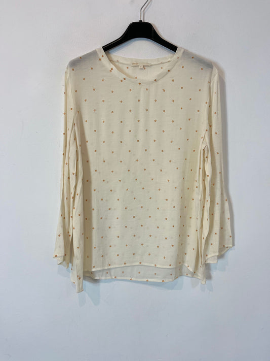 MAJE. Blusa círculos bordados. T M
