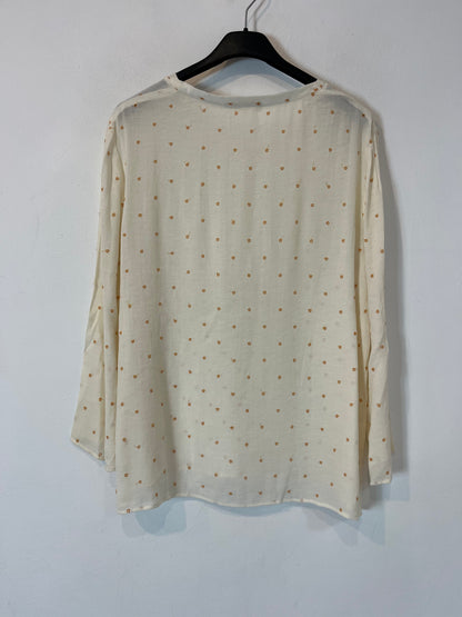 MAJE. Blusa círculos bordados. T M