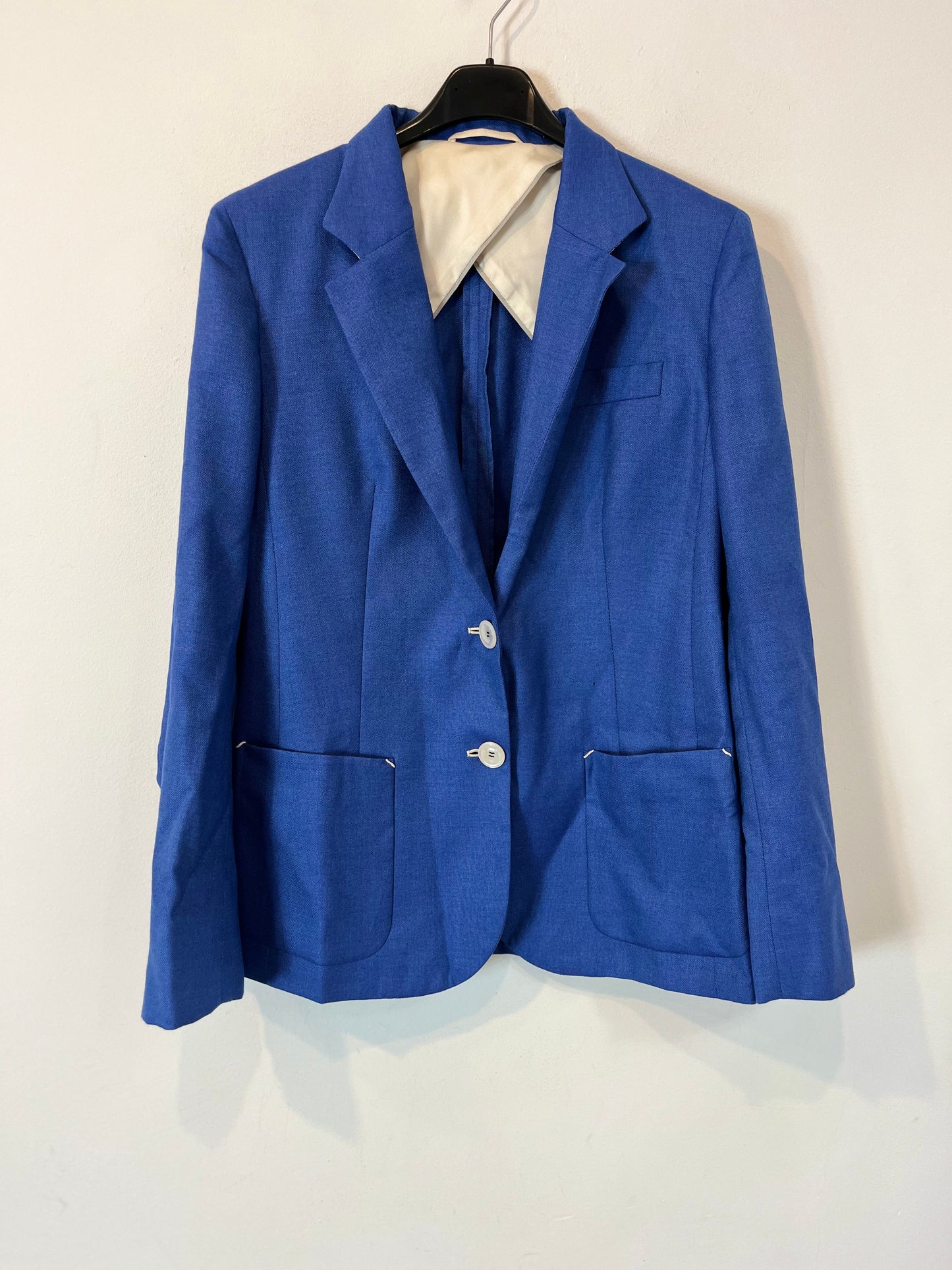 KITON. Blue cashmere and silk blazer. Size 42 (M)