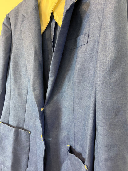 KITON. Blue cashmere and silk blazer. Size 42 (M)