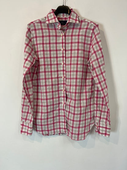 BCORNER. Blusa con lino cuadros T.42(s)