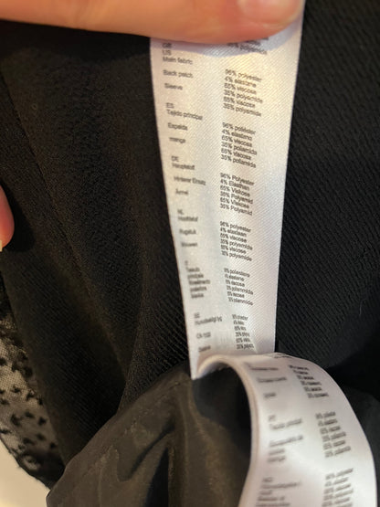 MAJE. Vestido negro magas y espalda plumeti. T2 (M)