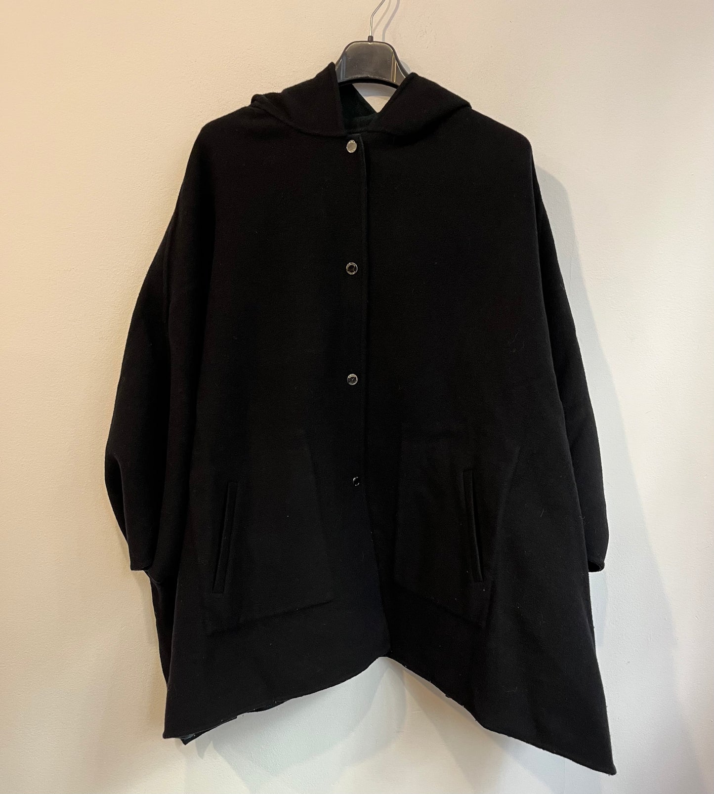 UTERQÜE. Capa lana cuadros reversible. T M