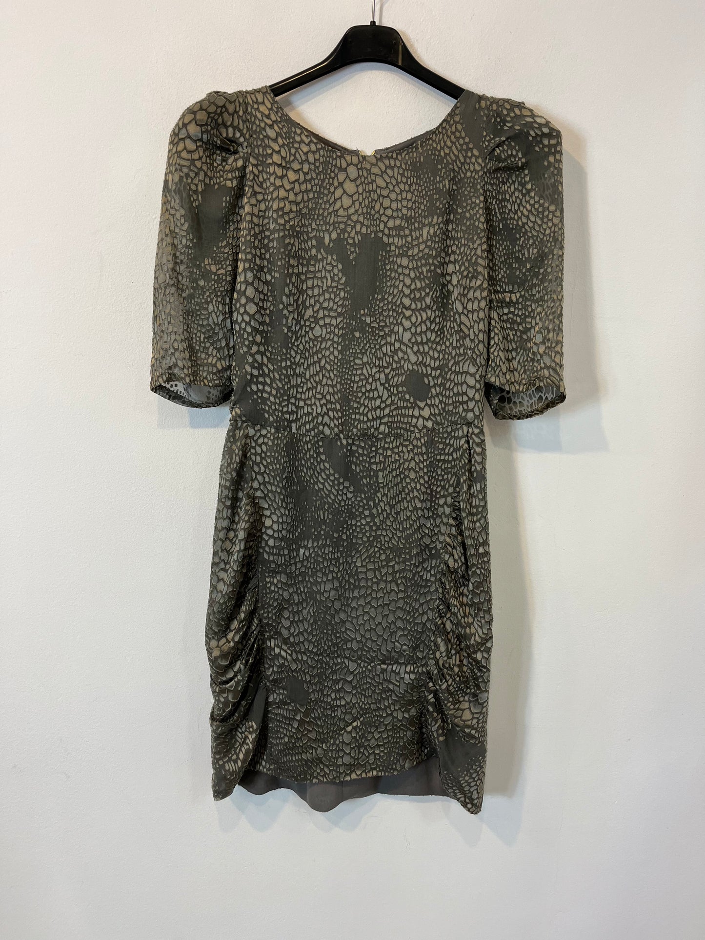 SANDRO. Green silk dress. Size 1 (XS/S)