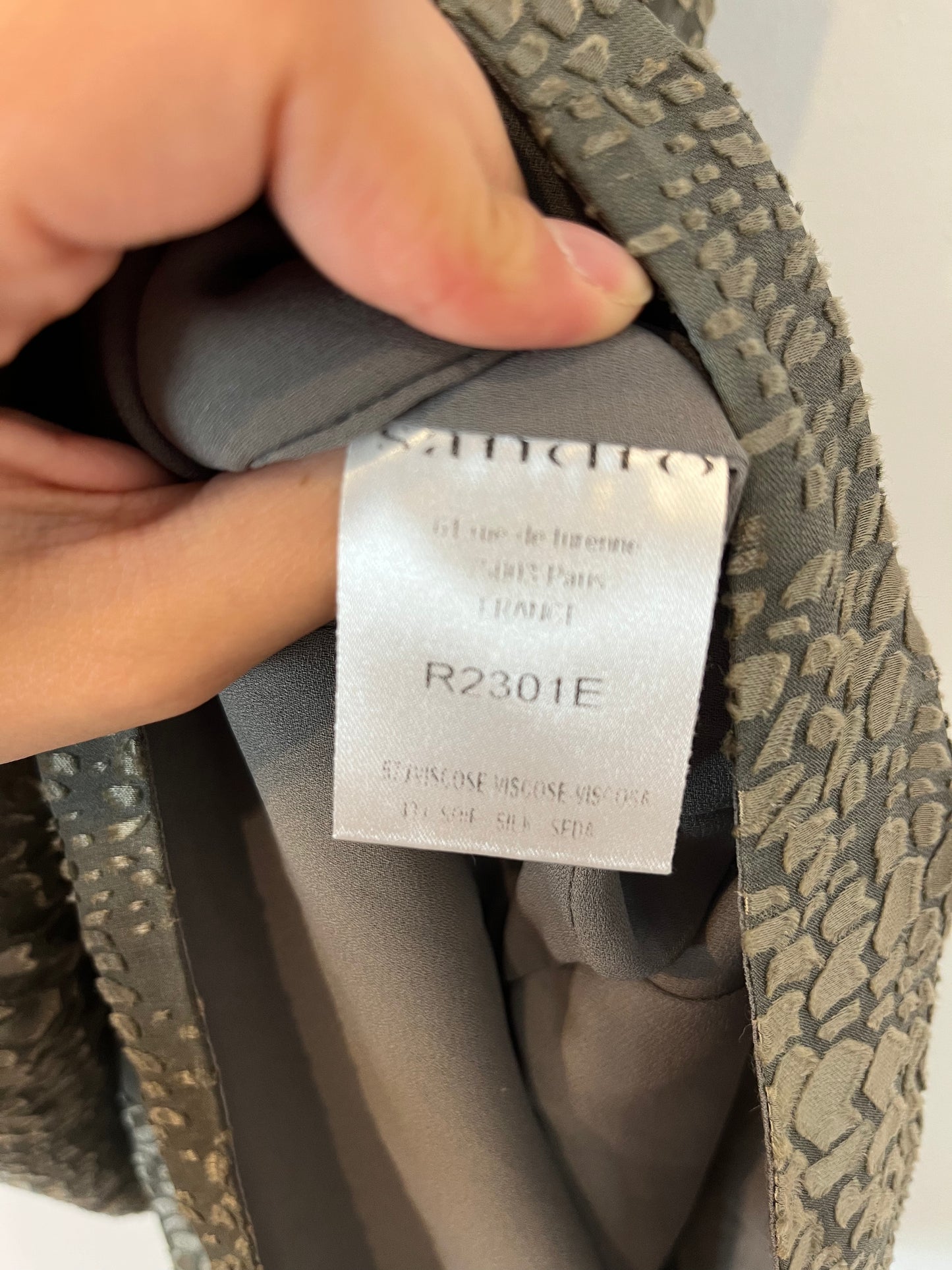 SANDRO. Green silk dress. Size 1 (XS/S)