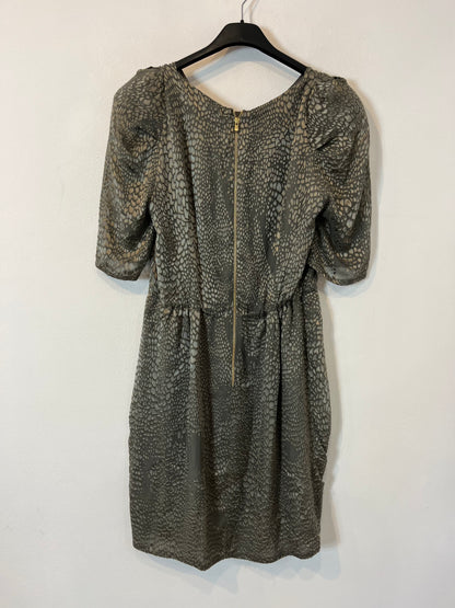 SANDRO. Green silk dress. Size 1 (XS/S)