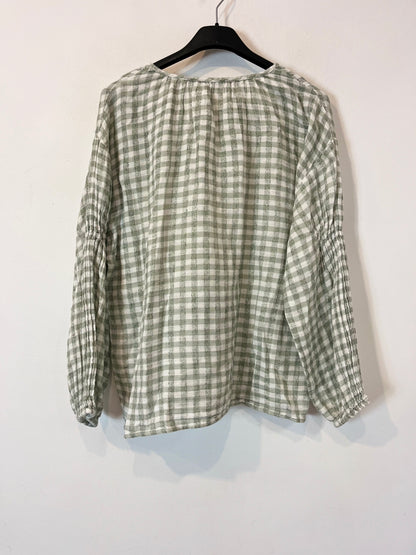 ZARA. Checkered cotton blouse. TS