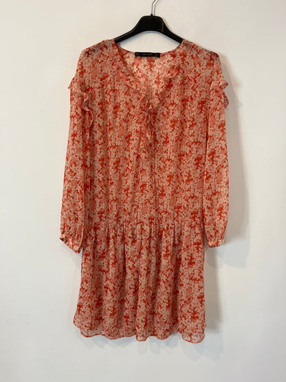 ZARA. Red floral dress. TS ji