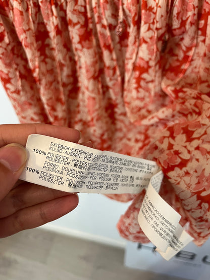 ZARA. Red floral dress. TS ji