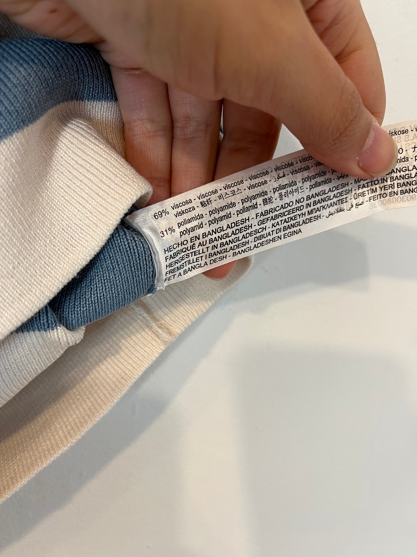 ZARA. Striped knit top. TM