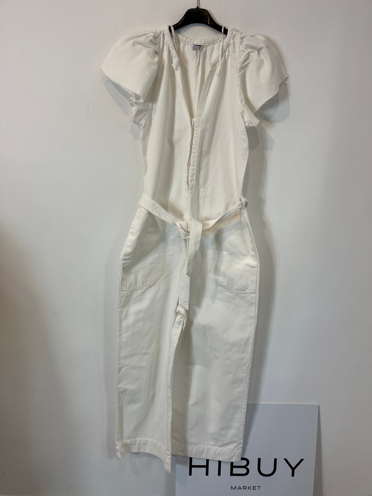 ZARA. White jumpsuit with sleeve detail. TS