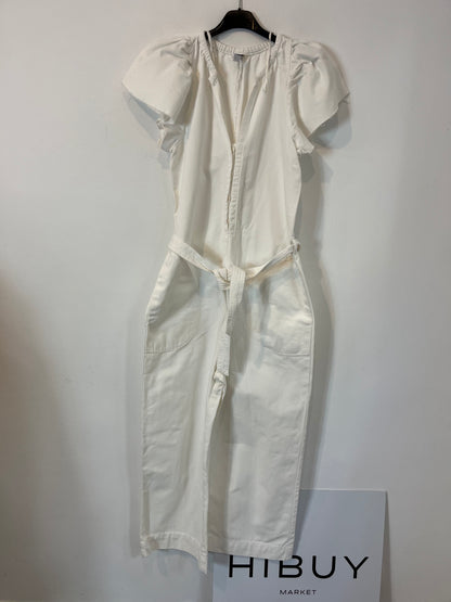ZARA. White jumpsuit with sleeve detail. TS