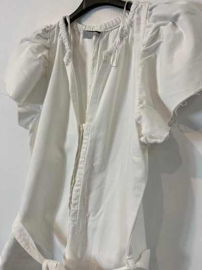 ZARA. White jumpsuit with sleeve detail. TS