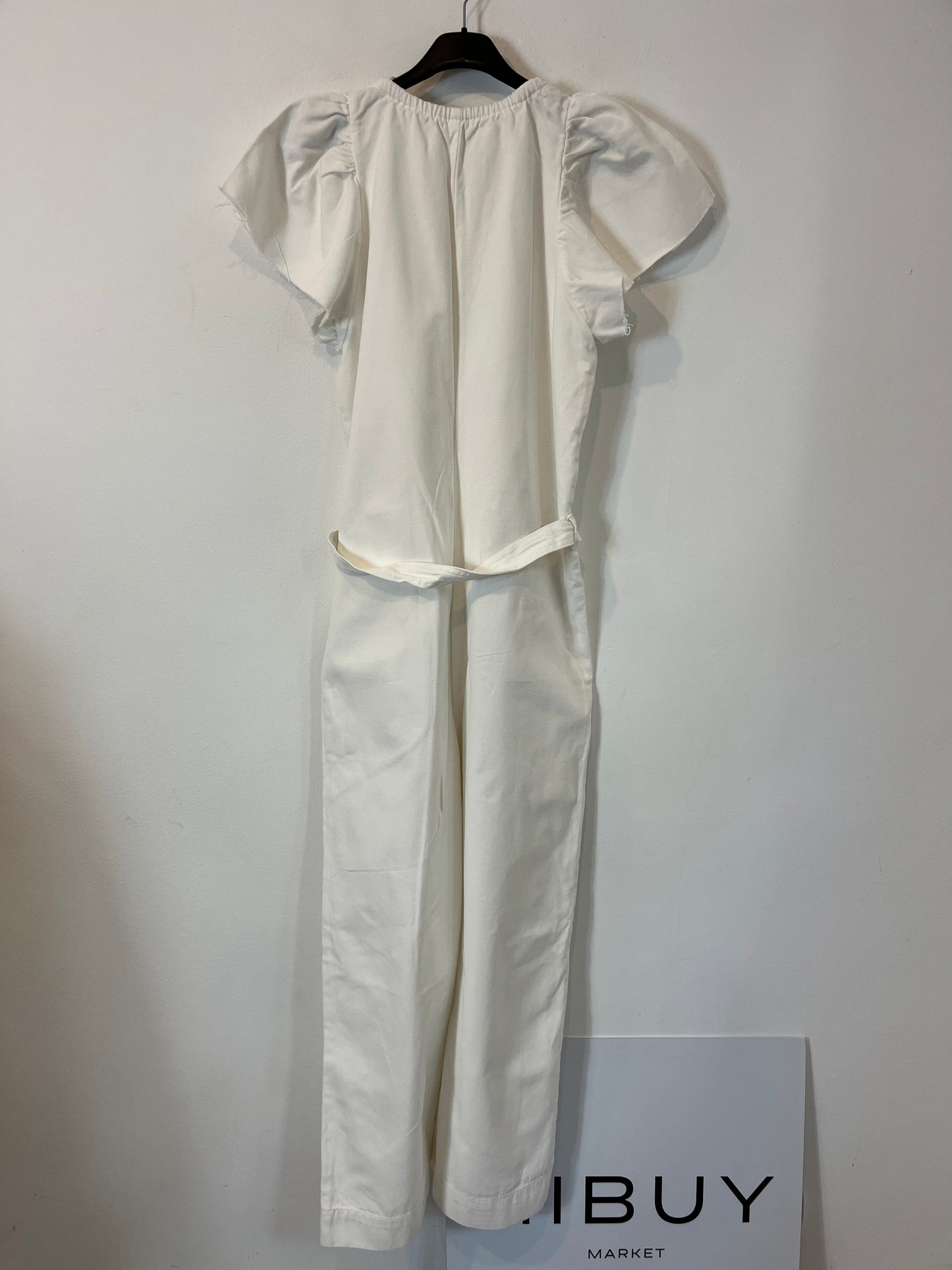 ZARA. White jumpsuit with sleeve detail. TS