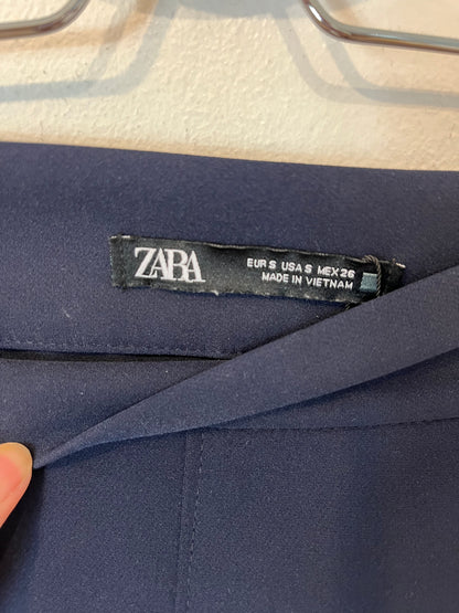 ZARA. Blue midi skirt with slits. TS