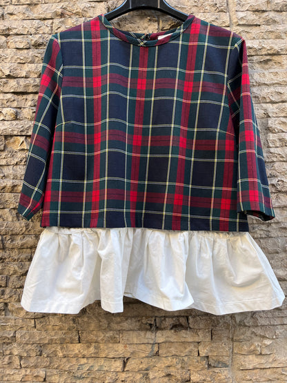 COOSY. Top punto cuadros volante extraíble. T XS