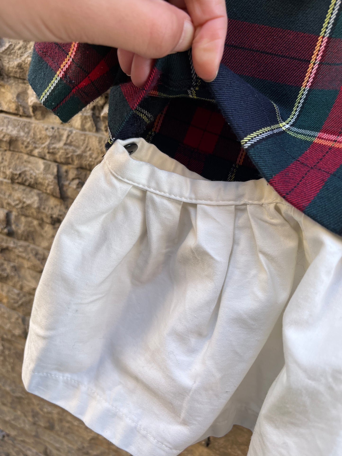 COOSY. Top punto cuadros volante extraíble. T XS