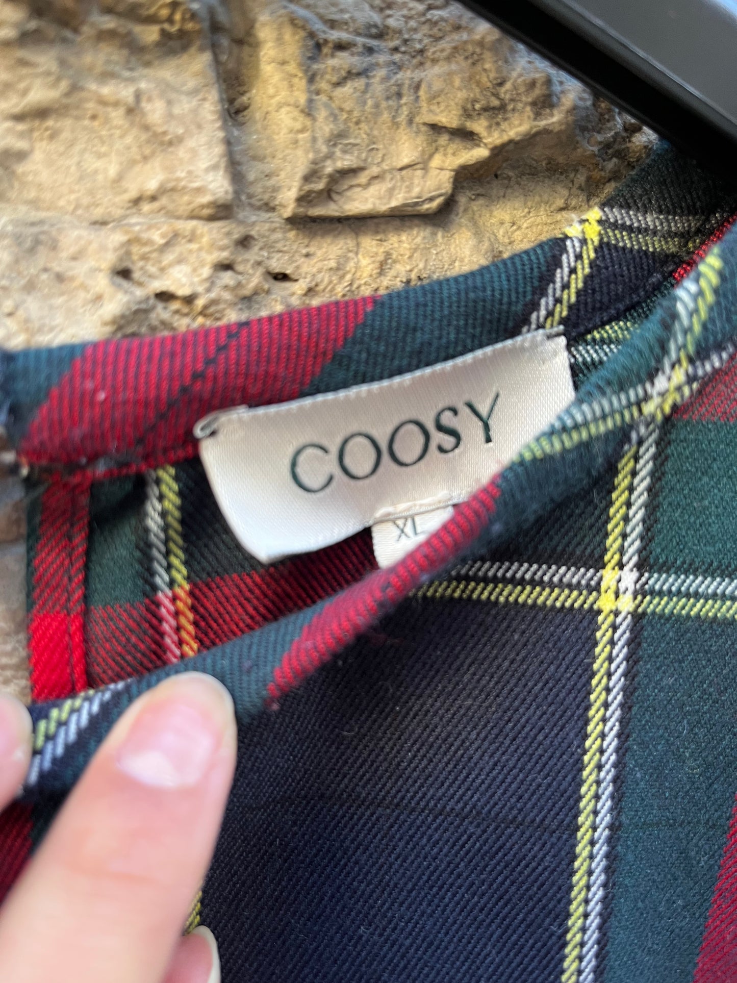 COOSY. Top punto cuadros volante extraíble. T XS