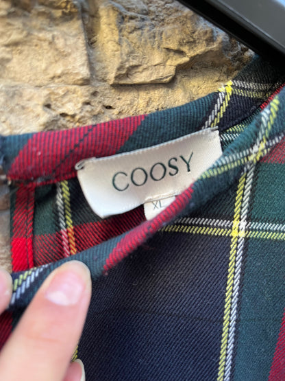 COOSY. Top punto cuadros volante extraíble. T XS