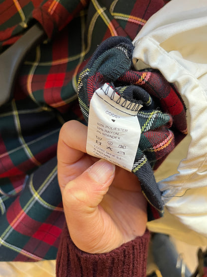 COOSY. Top punto cuadros volante extraíble. T XS