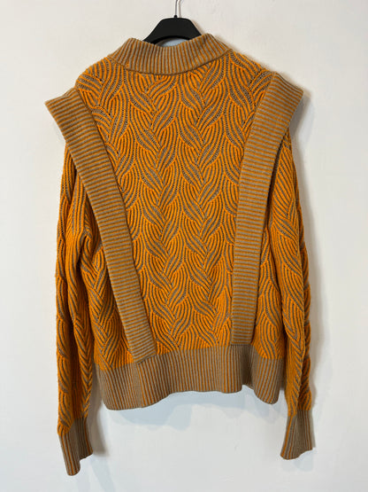 DESIRES. Jersey dibujos en tonos mandarina. T L