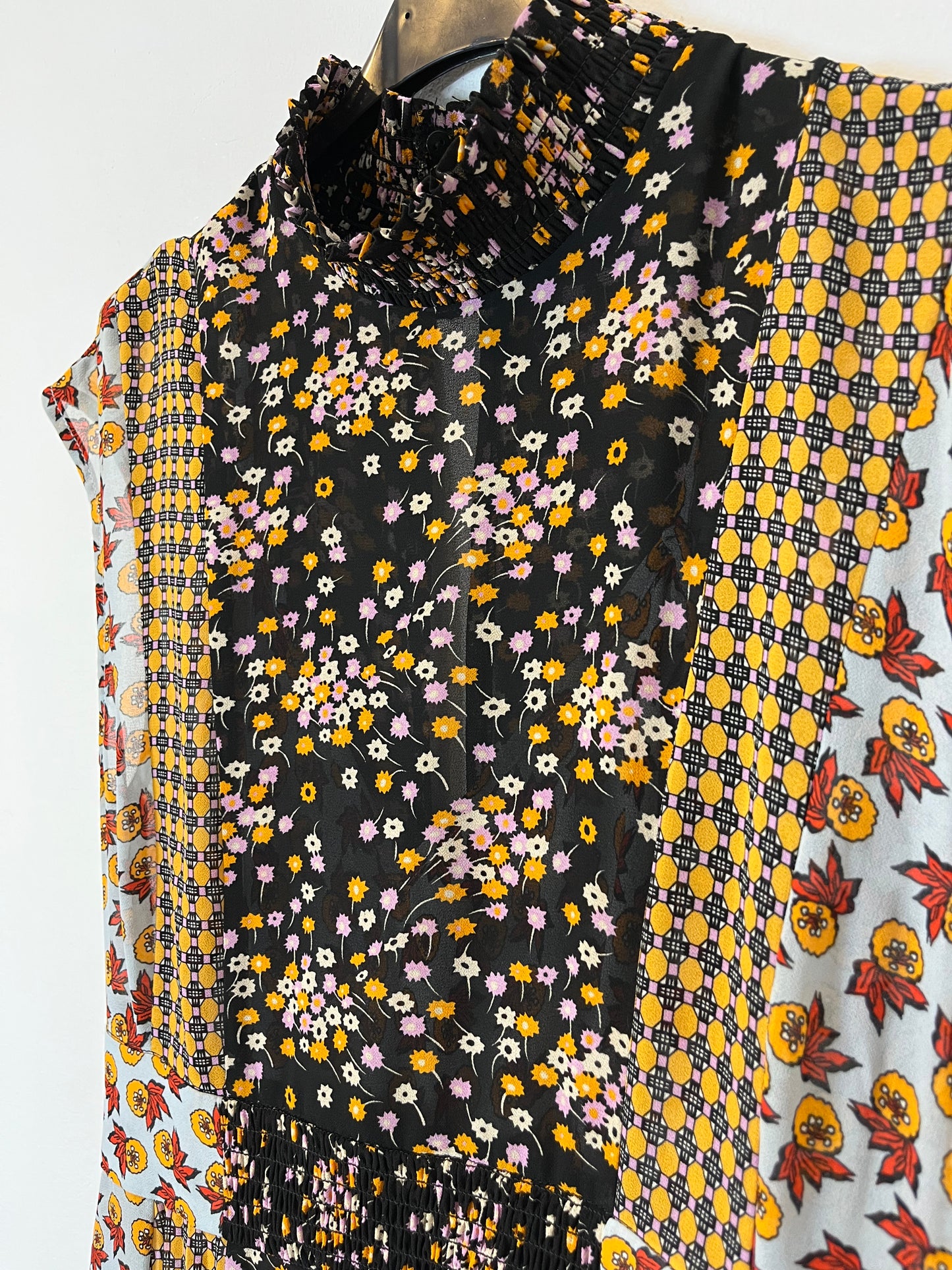 SFERA. Vestido largo fluido estampado. T L