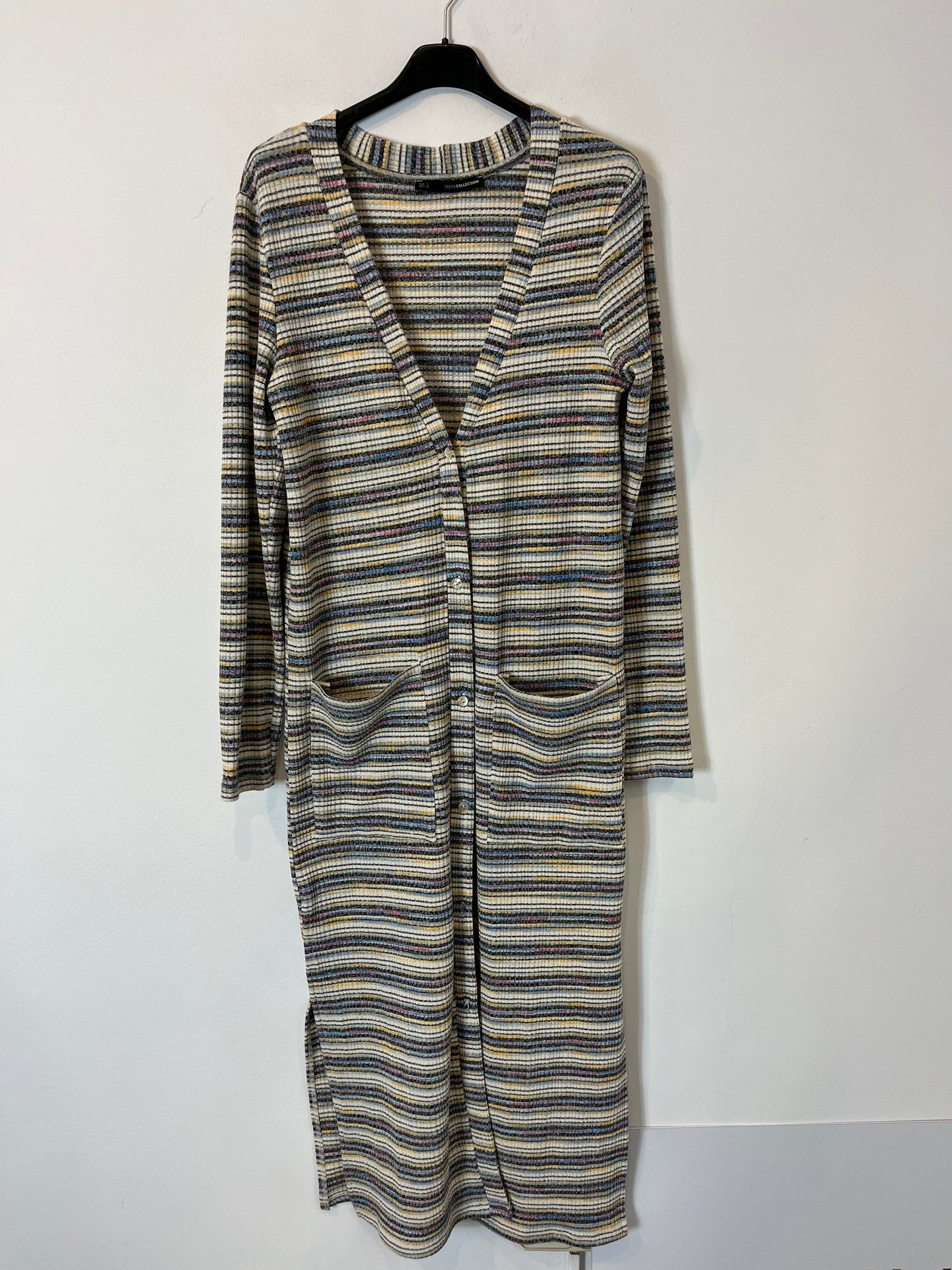 SFERA. Cárdigan largo rayas colores. T S