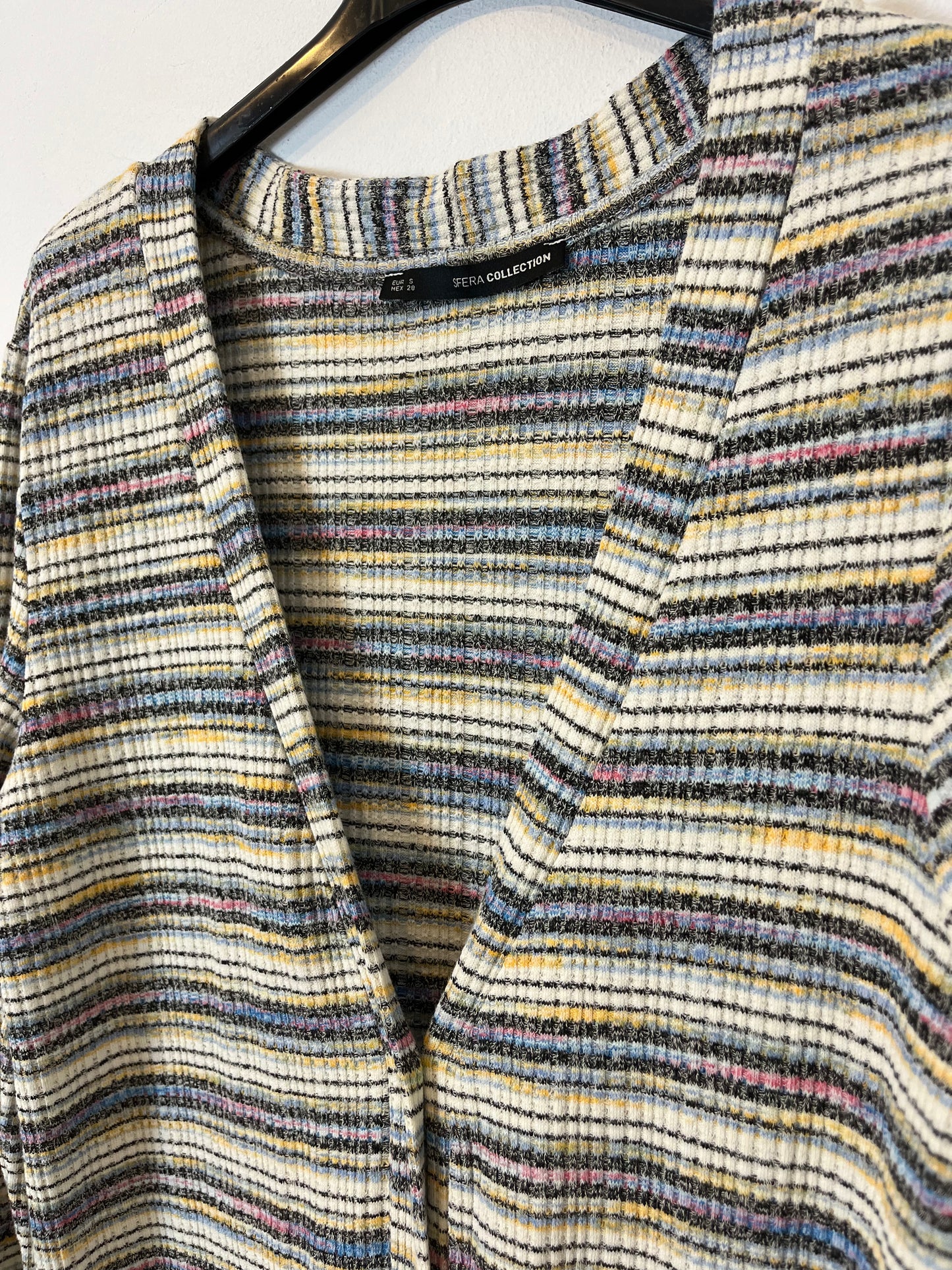 SFERA. Cárdigan largo rayas colores. T S